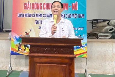 Đoàn trường THPT Võ Văn Kiệt tổ chức thành công giải bóng chuyền Nam – Nữ chào mừng 43 năm ngày nhà giáo Việt Nam