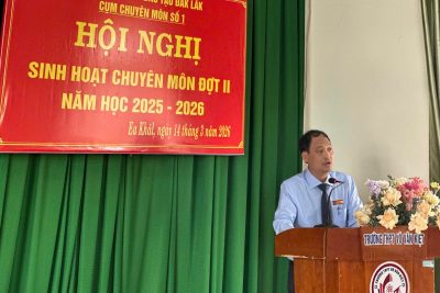 Sinh hoạt cụm chuyên môn số 1 đợt 2 tại trường THPT Võ Văn Kiệt